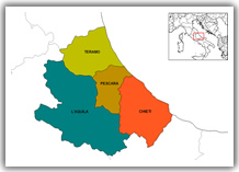 Cartina della Abruzzo