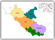 Cartina del Lazio