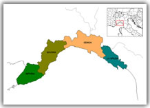 Cartina della Liguria